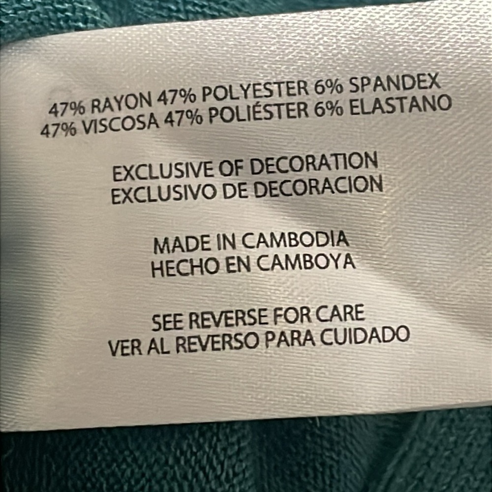 Banana Republic Top Womens XL Green Long‎ Sleeve Lounge Basic Layer Minimal - Picture 7 of 9